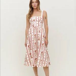 Reformation Tagliatelle Linen Dress - Vienna NWOT